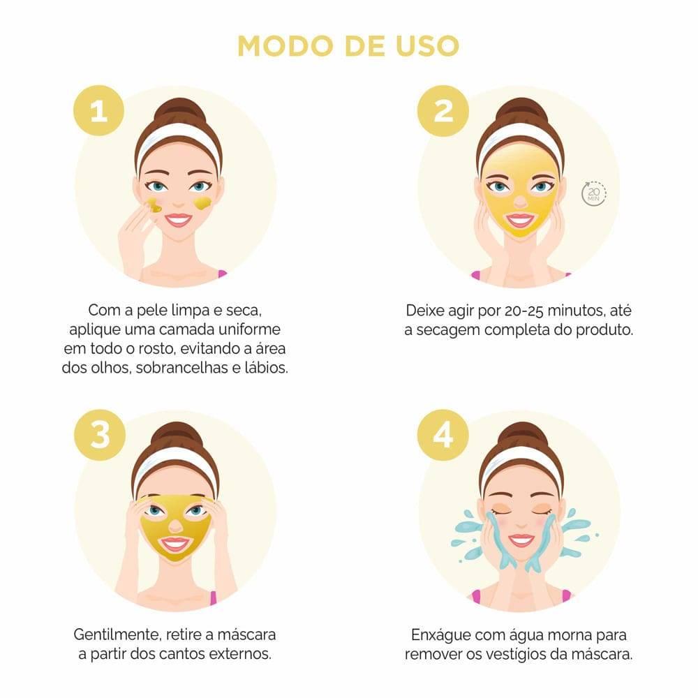 Máscara Facial Golden Ouro 24K ✨