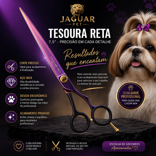Tesoura Jaguar Pet RETA 7,5''