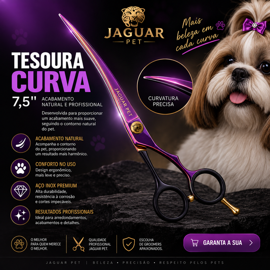 Tesoura Jaguar Pet CURVA 7,5'' (Cópia)