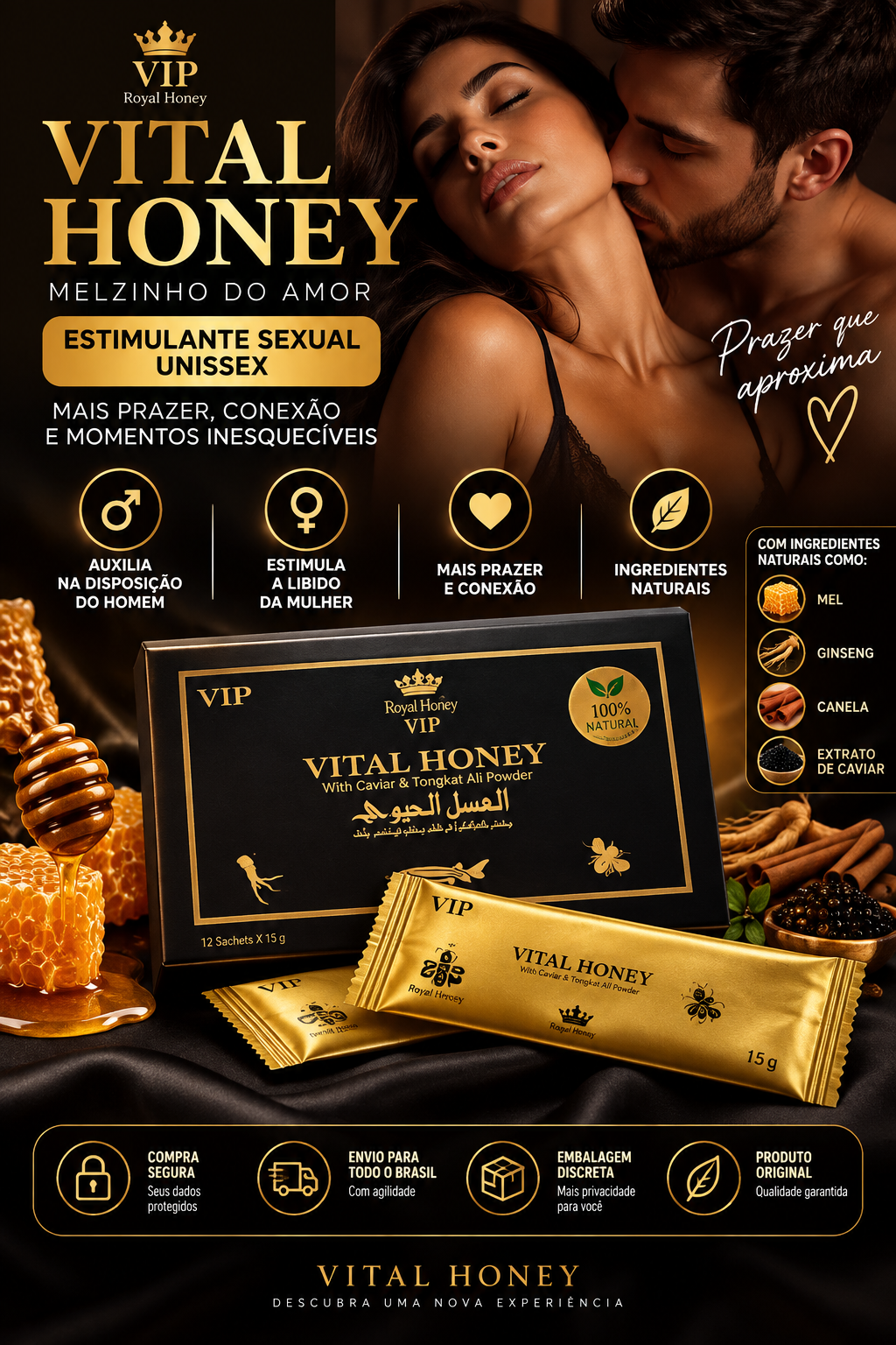 Vital Honey — Mel Estimulante Unissex