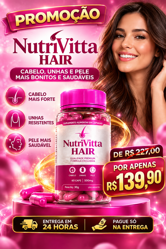 NutriVitta Hair — Cuidado Diário para Cabelos, Unhas e Pele 💗