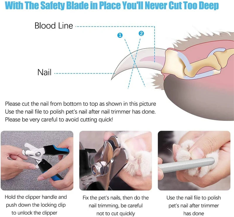Cortador de unhas profissional para pet