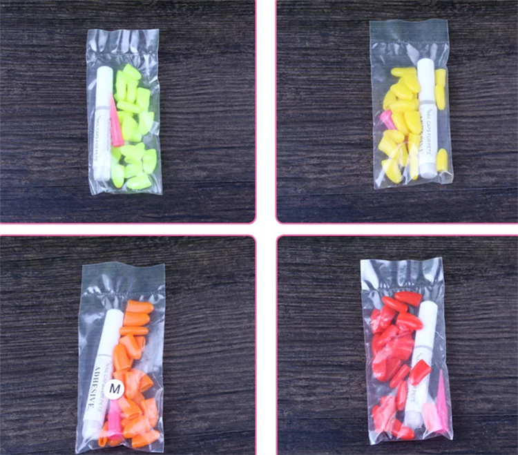 Tampas de unhas para gatos, patas macias, capa protetora de unhas com cola adesiva grátis + aplicador 20 tamanhos para gatinho