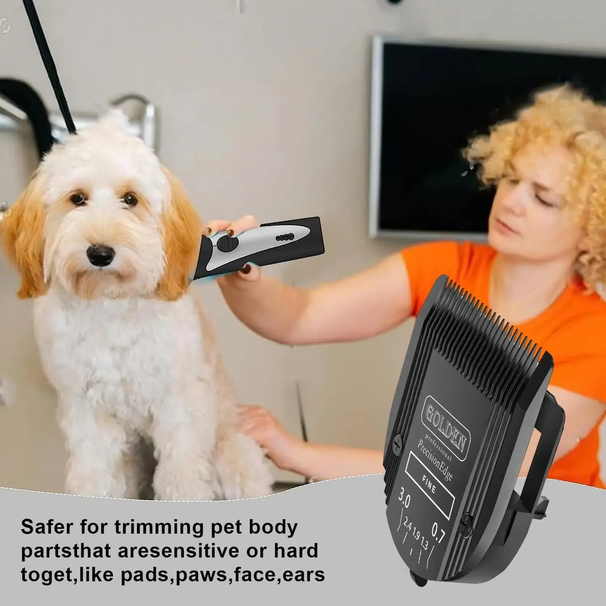 Lâmina ajustável profissional 5 em 1 para animais de estimação, para cortador de animais wahl arco, bravura, cromoado, criativo, figura, movimento