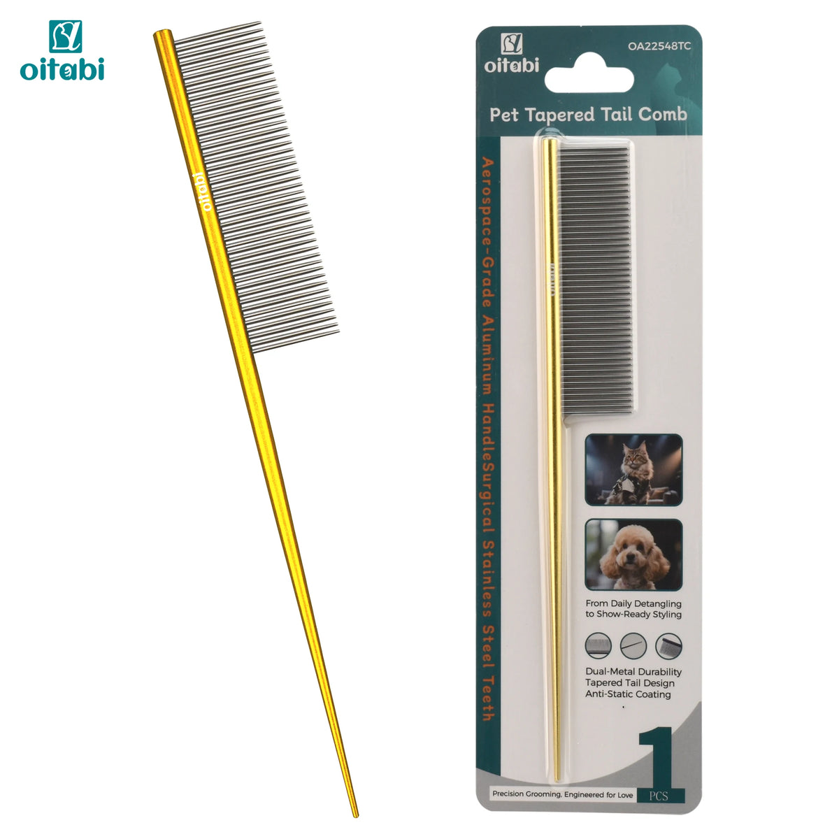 Oitabi Deluxe Pente desembaraçador para animais