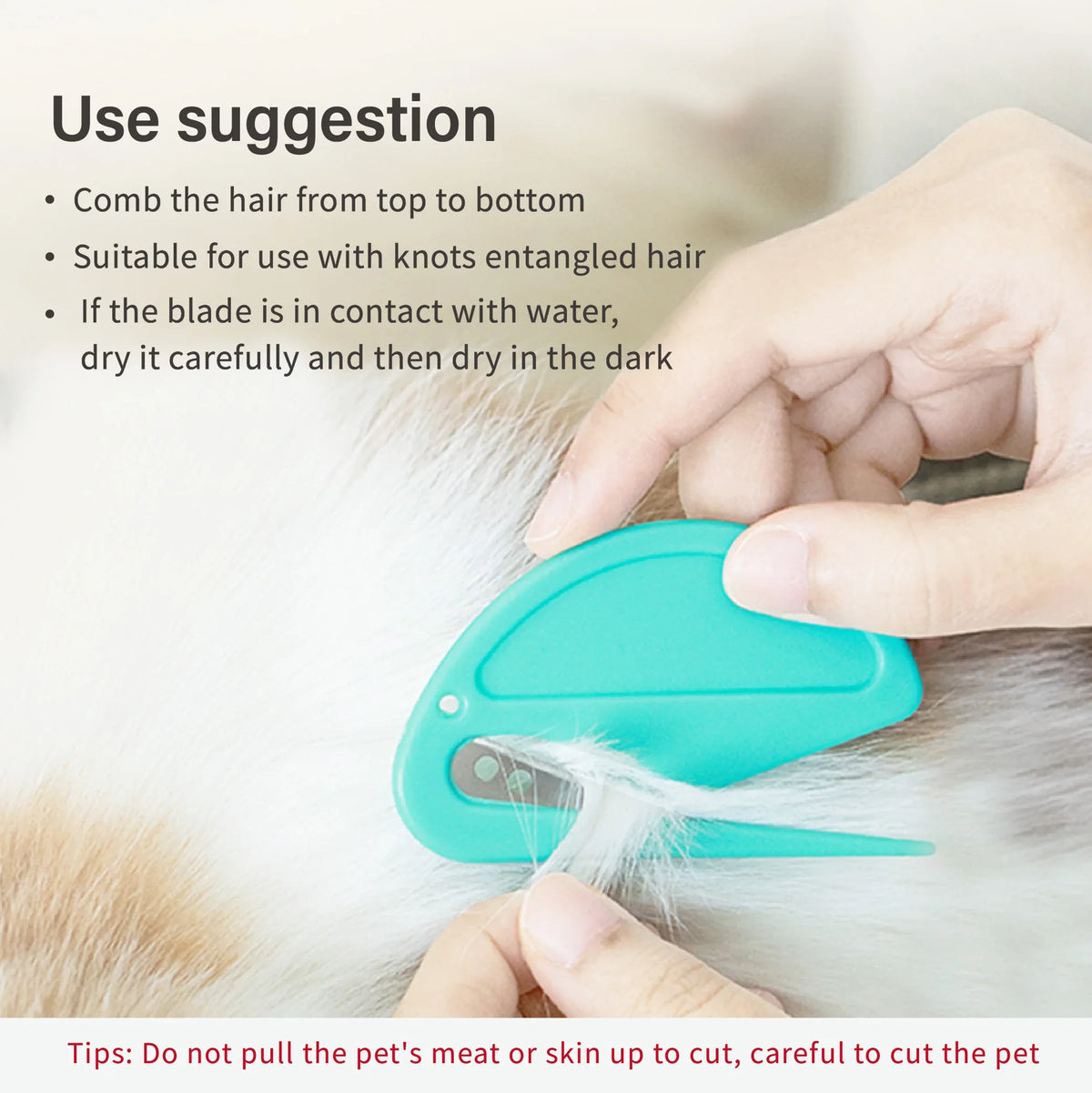 Nó para remoção de pelos de animais