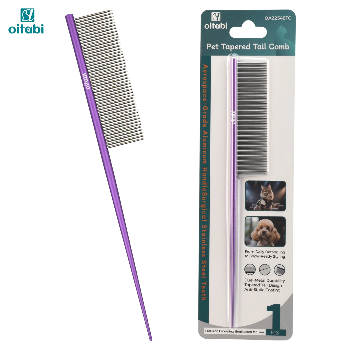 Oitabi Deluxe Pente desembaraçador para animais