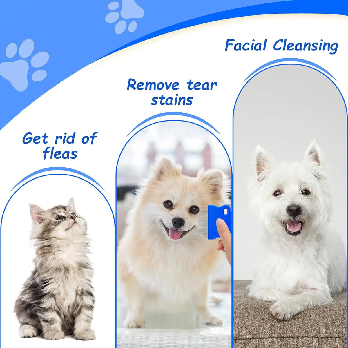 Kit Pente Anti Pulgas para Gatos e Cães – 2 Unidades