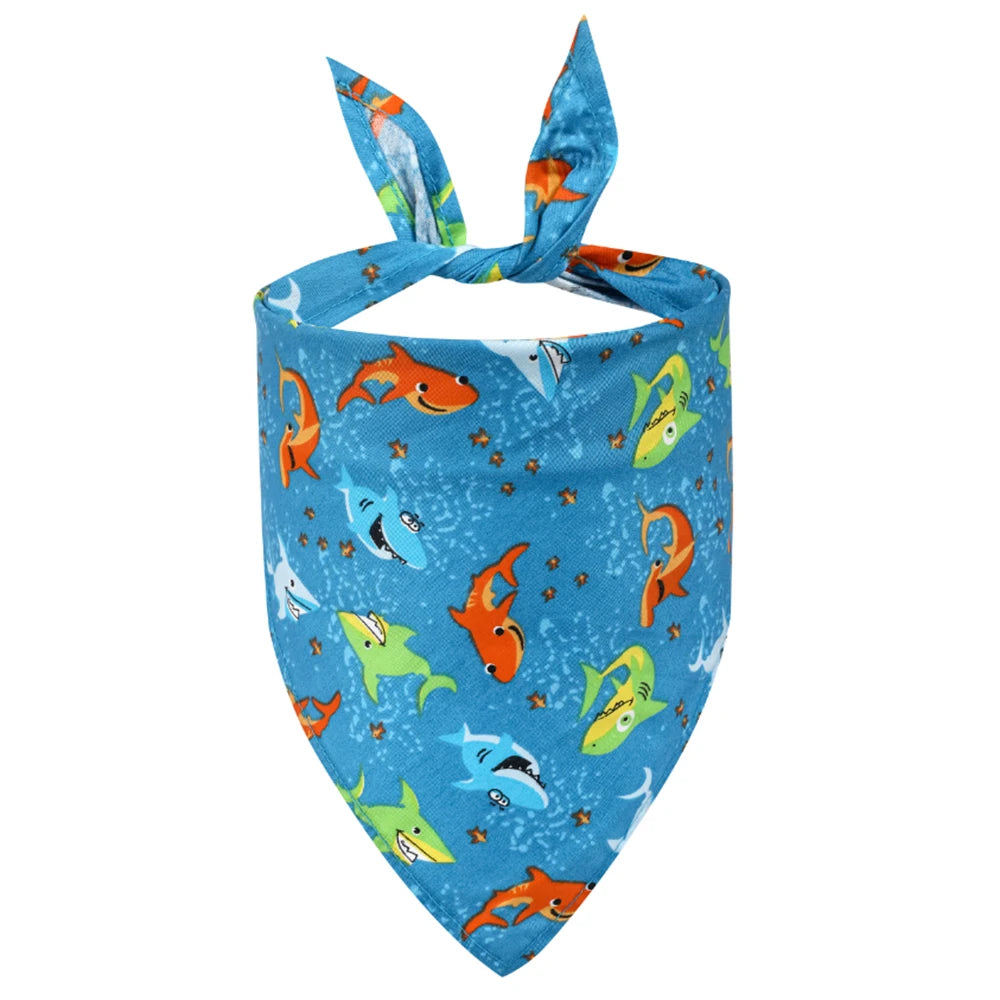 Bandana de Verão com Estampa de Melancia, Lenço Triangular Ajustável e Fofo para Cães e Gatos, Babador Respirável para Cães Pequenos, Médios e Grandes